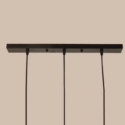 Lustre d'île contemporain hexagonal en fer et aluminium à 3 lumières pour salle à manger 