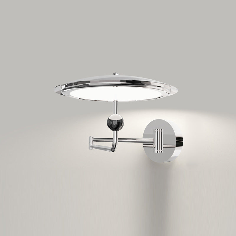 Moderne Einfachheit Fliegende Untertasse Metall Acryl LED Wandleuchte für Schlafzimmer 