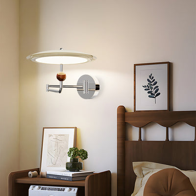 Moderne Einfachheit Fliegende Untertasse Metall Acryl LED Wandleuchte für Schlafzimmer 