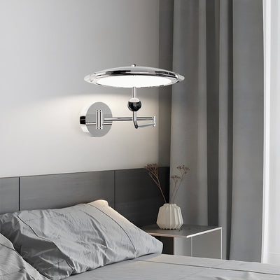 Moderne Einfachheit Fliegende Untertasse Metall Acryl LED Wandleuchte für Schlafzimmer 