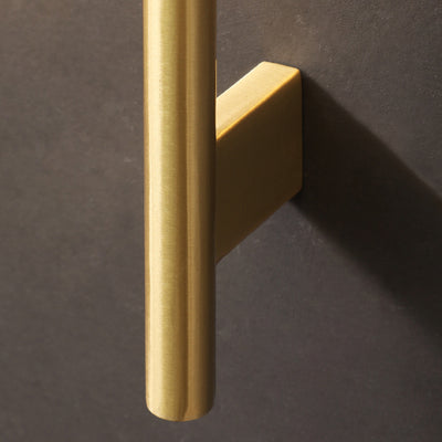 Modern Art Deco Brass Wall Sconce with Waterdrop Crystal Center