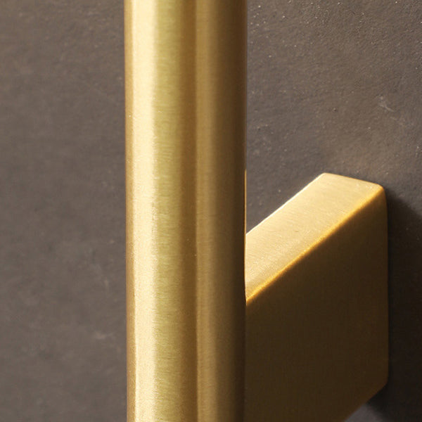 Modern Art Deco Brass Wall Sconce with Waterdrop Crystal Center