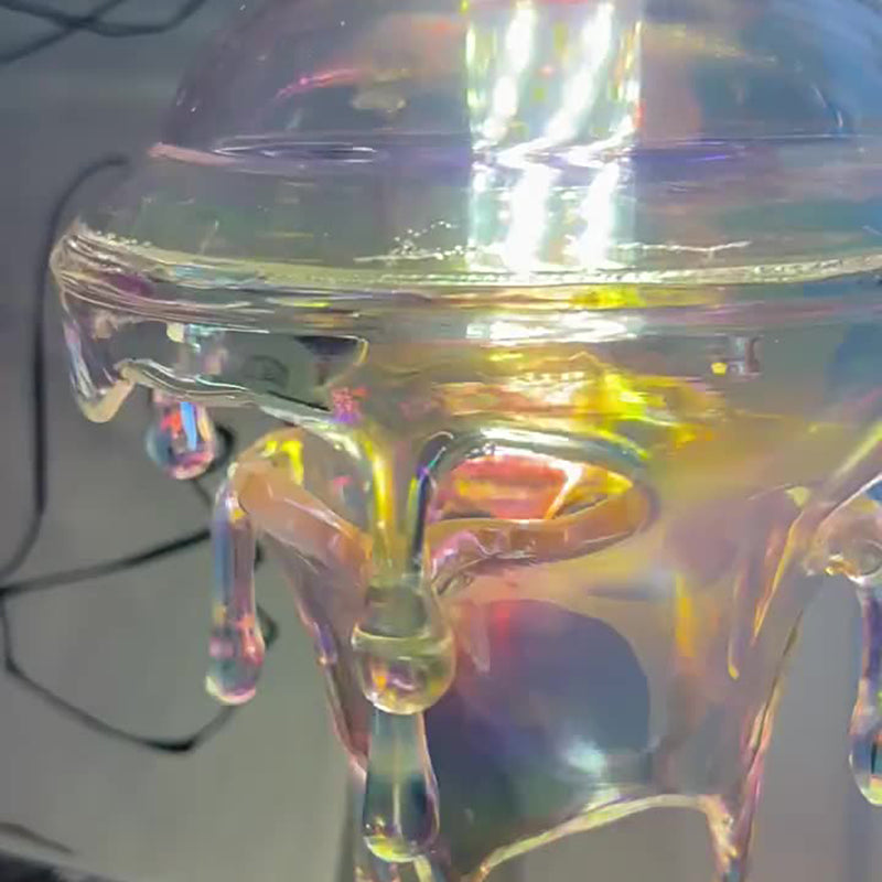 Lampe de table contemporaine créative en résine goutte d&