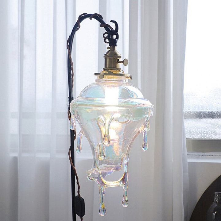 Lampe de table contemporaine créative en résine goutte d&
