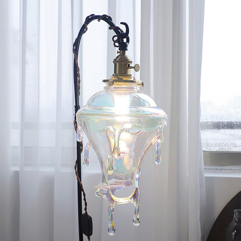 Lampe de table contemporaine créative en résine goutte d&