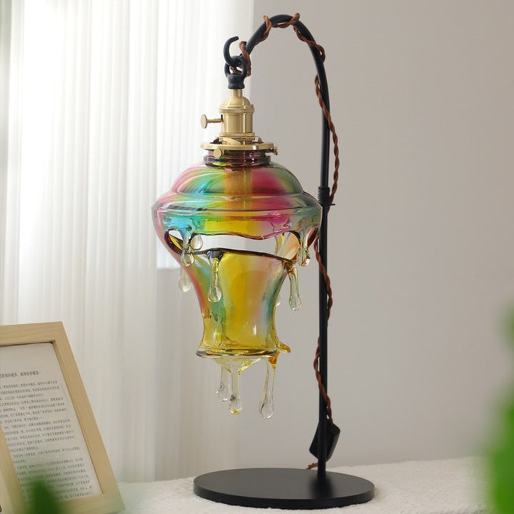 Lampe de table contemporaine créative en résine goutte d&