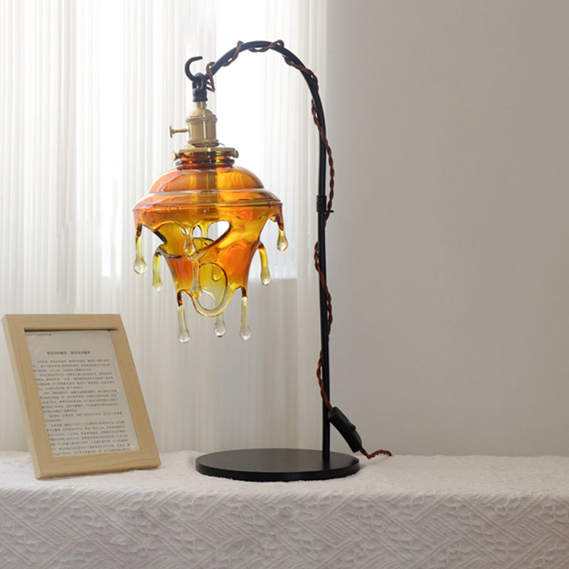 Lampe de table contemporaine créative en résine goutte d&