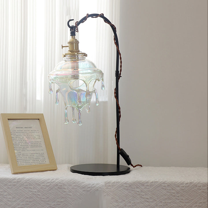 Lampe de table contemporaine créative en résine goutte d&