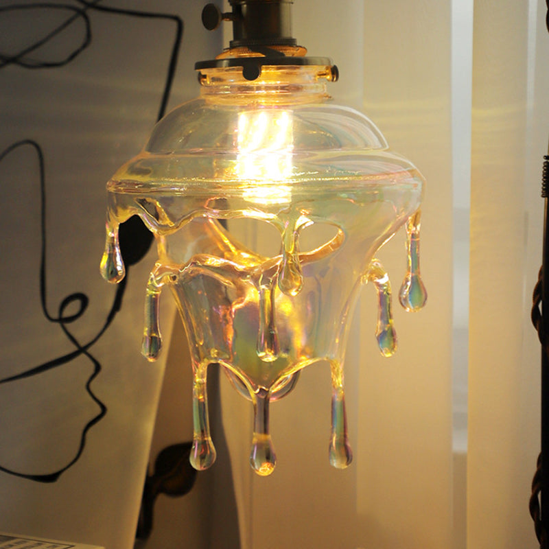 Lampe de table contemporaine créative en résine goutte d&