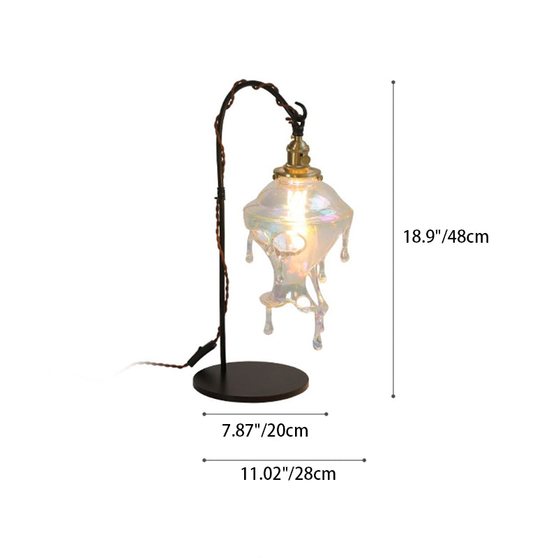 Lampe de table contemporaine créative en résine goutte d&