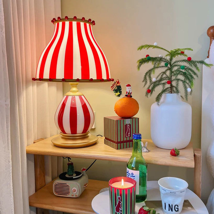 Lampe de table à 1 lumière en résine et verre de dôme de cirque vintage traditionnel pour chambre 