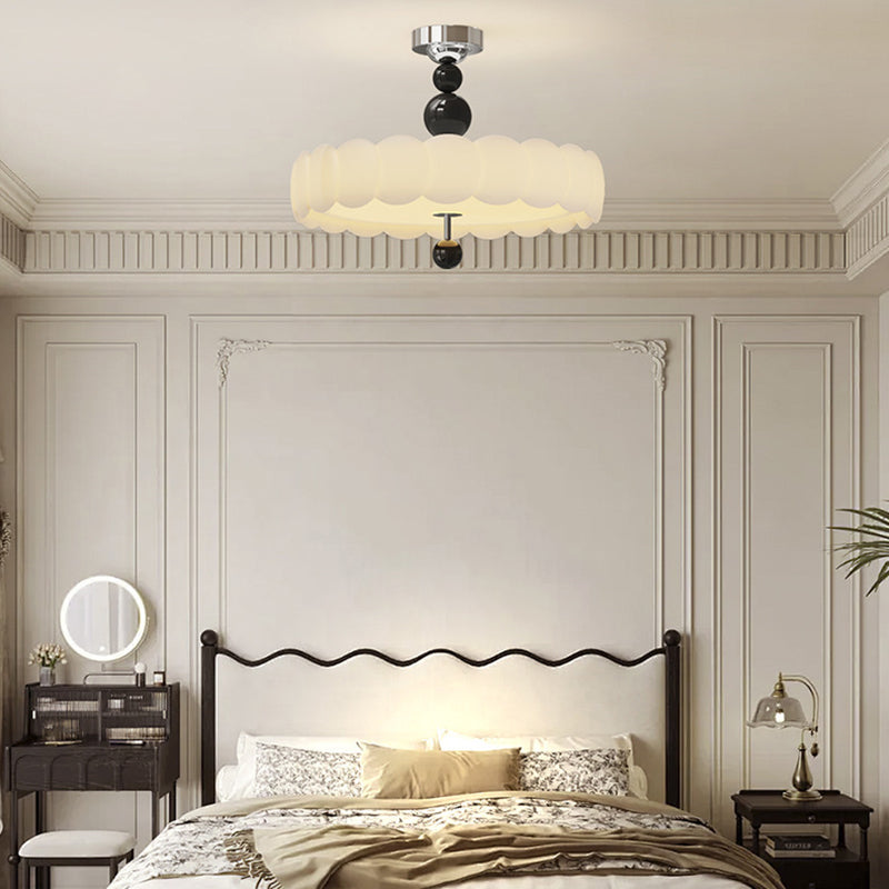 Traditionelle französische runde Eisen-PE-LED-Pendelleuchte für das Wohnzimmer 