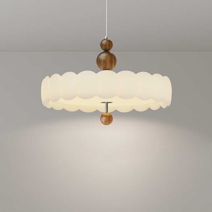 Lustre suspendu rond en fer traditionnel français avec LED PE pour salon 