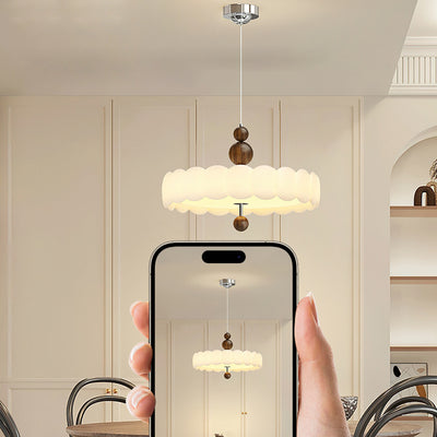 Traditionelle französische runde Eisen-PE-LED-Pendelleuchte für das Wohnzimmer 