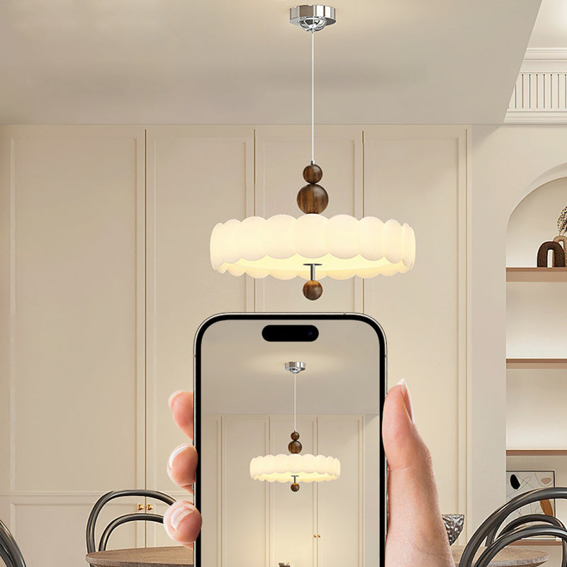 Traditionelle französische runde Eisen-PE-LED-Pendelleuchte für das Wohnzimmer 