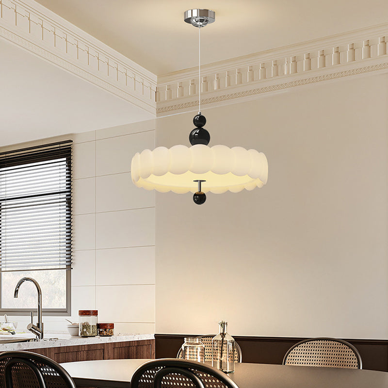 Traditionelle französische runde Eisen-PE-LED-Pendelleuchte für das Wohnzimmer 