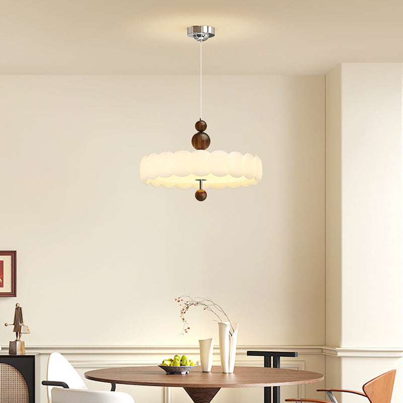 Traditionelle französische runde Eisen-PE-LED-Pendelleuchte für das Wohnzimmer 