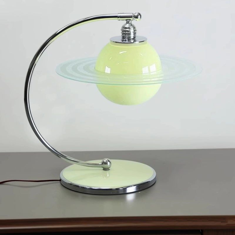 Lampe de table contemporaine en métal et verre avec 1 lumière pour chambre à coucher 