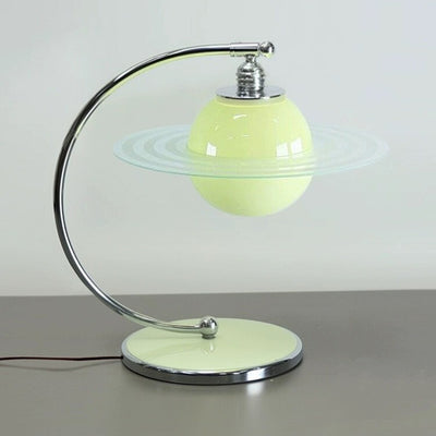 Lampe de table contemporaine en métal et verre avec 1 lumière pour chambre à coucher 