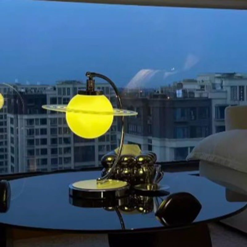 Lampe de table contemporaine en métal et verre avec 1 lumière pour chambre à coucher 