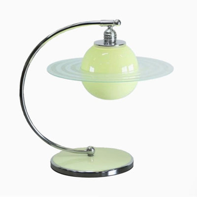 Lampe de table contemporaine en métal et verre avec 1 lumière pour chambre à coucher 
