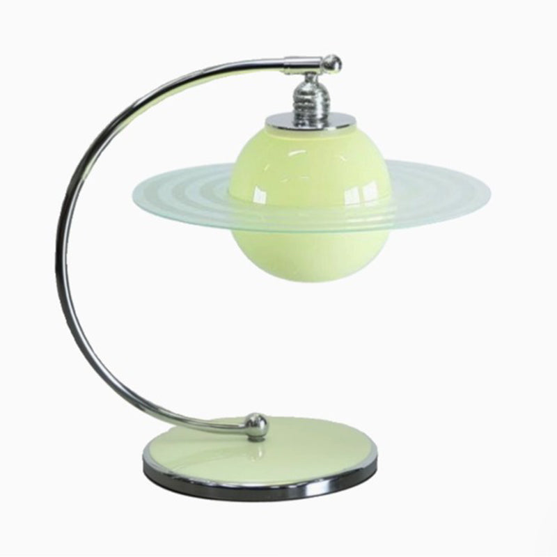 Lampe de table contemporaine en métal et verre avec 1 lumière pour chambre à coucher 