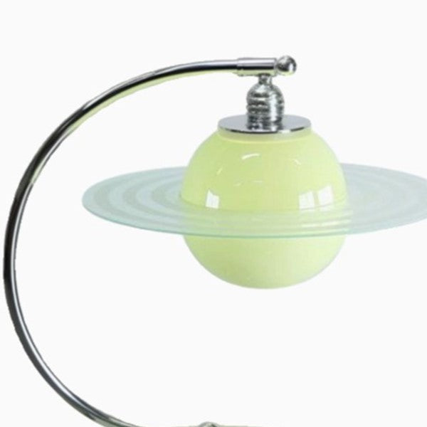 Lampe de table contemporaine en métal et verre avec 1 lumière pour chambre à coucher 