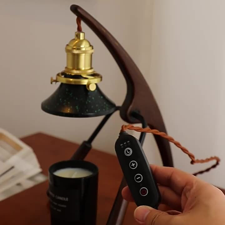 Lampe de Table en Cire Fondue à 1 Lumière en Métal Cône Vintage Traditionnel pour Chambre 