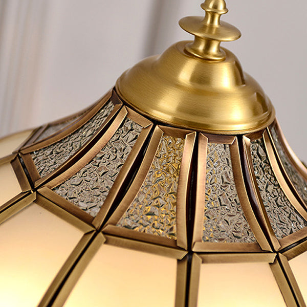 Moderne Luxuskuppel Kupferglas 2-Licht Tischlampe für das Schlafzimmer 
