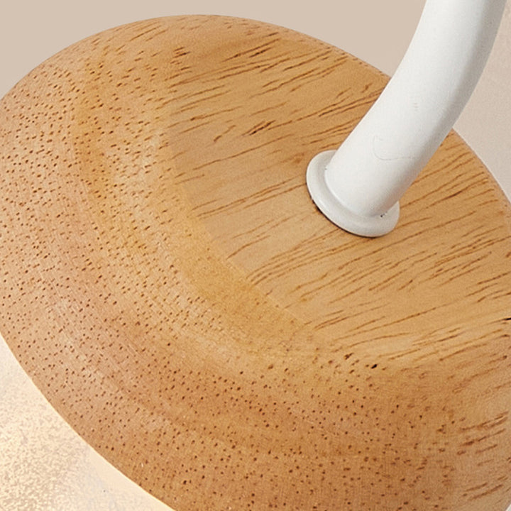 Moderne nordische Glockenblume Kronleuchter aus Eisen, Holz &amp; Acryl – 3/6/8 Lichter für das Wohnzimmer 