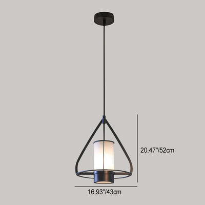 Lustre à LED en forme de cône en fer et marbre pour chambre à coucher 