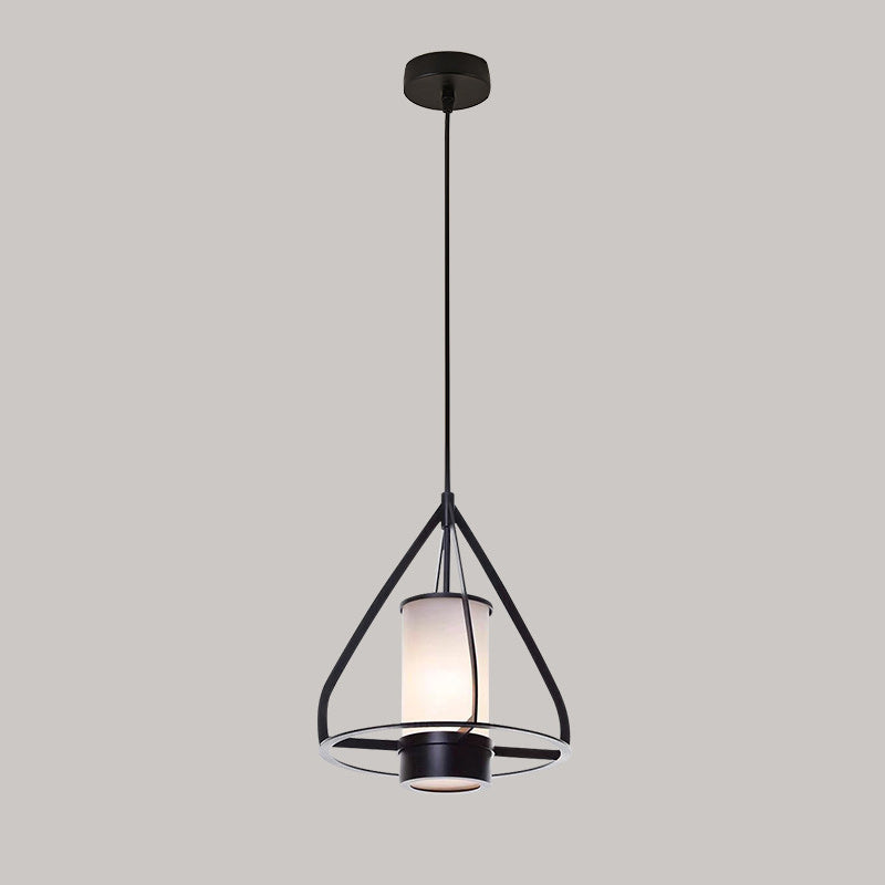 Lustre à LED en forme de cône en fer et marbre pour chambre à coucher 