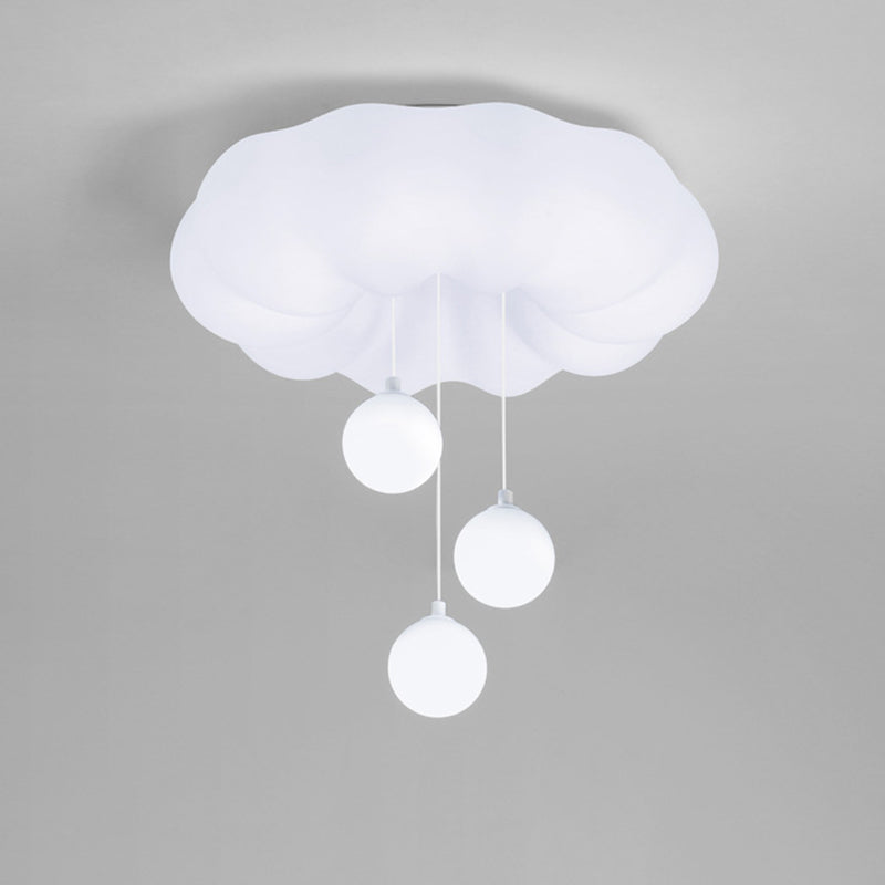 Plafonnier LED rond en fer avec nuage de simplicité moderne pour chambre à coucher 