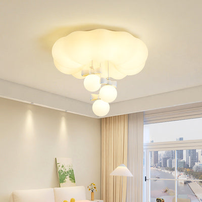 Plafonnier LED rond en fer avec nuage de simplicité moderne pour chambre à coucher 