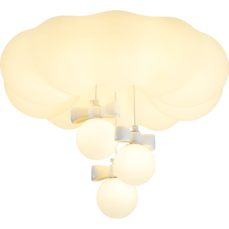 Plafonnier LED rond en fer avec nuage de simplicité moderne pour chambre à coucher 