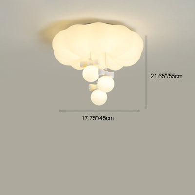 Plafonnier LED rond en fer avec nuage de simplicité moderne pour chambre à coucher 