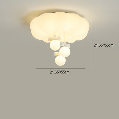 Plafonnier LED rond en fer avec nuage de simplicité moderne pour chambre à coucher 