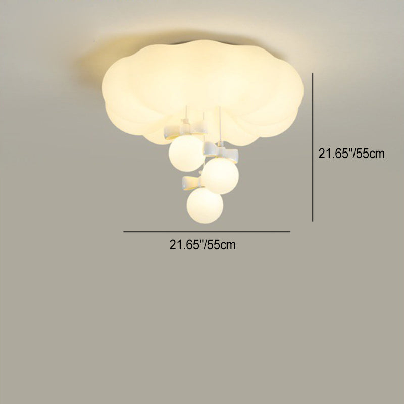Plafonnier LED rond en fer avec nuage de simplicité moderne pour chambre à coucher 