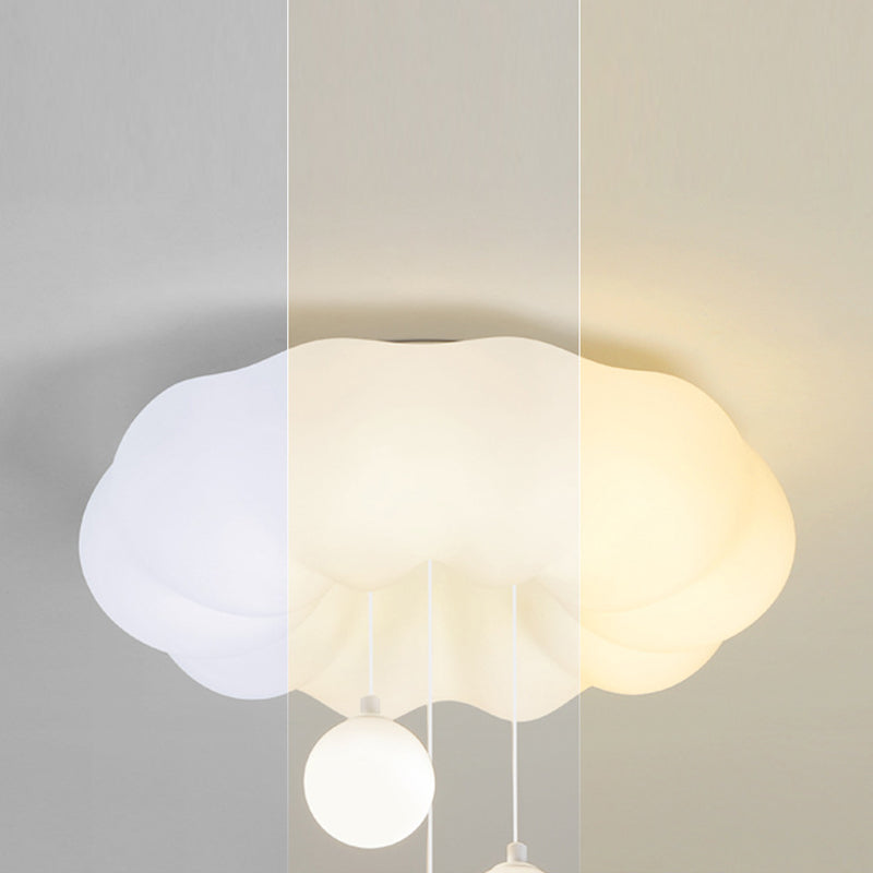 Plafonnier LED rond en fer avec nuage de simplicité moderne pour chambre à coucher 