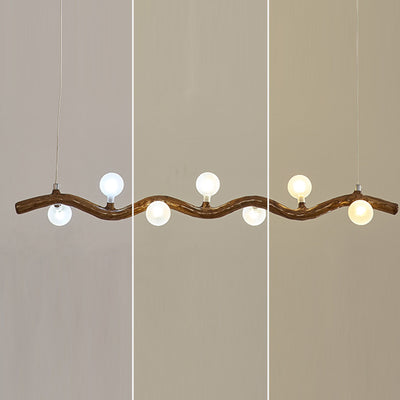 Japanese Style Branch Chandelier with 7/9/11 Lights – Resin & Glass Island Light for Dining Room