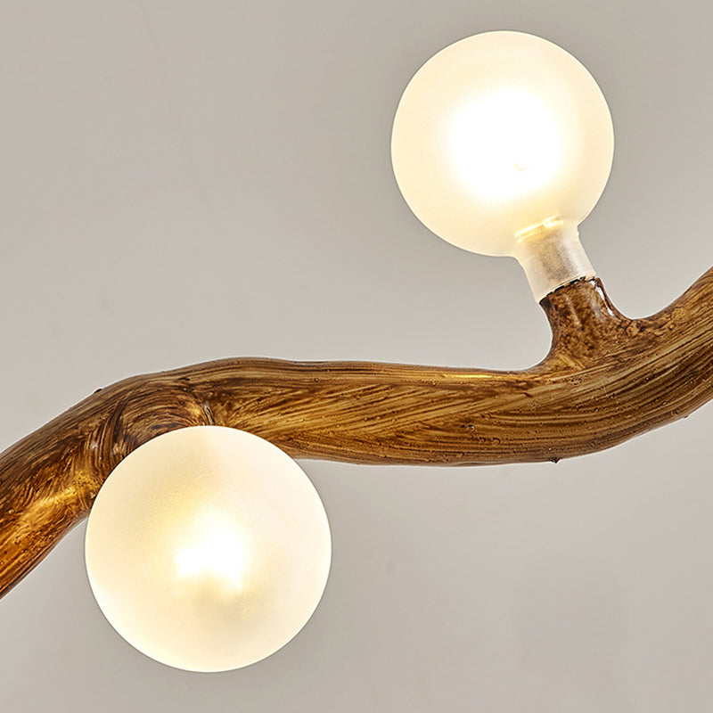 Japanese Style Branch Chandelier with 7/9/11 Lights – Resin & Glass Island Light for Dining Room