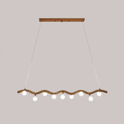 Japanese Style Branch Chandelier with 7/9/11 Lights – Resin & Glass Island Light for Dining Room