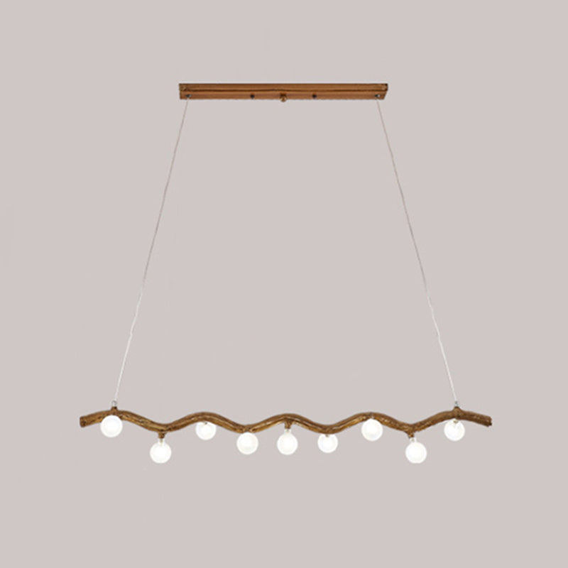 Japanese Style Branch Chandelier with 7/9/11 Lights – Resin & Glass Island Light for Dining Room