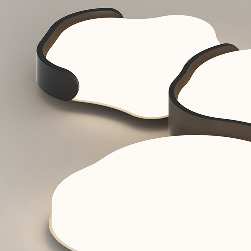 Minimalistische LED-Deckenleuchte in Wolkenform – 3-teiliges Design aus Acryl und Eisen für das Schlafzimmer 
