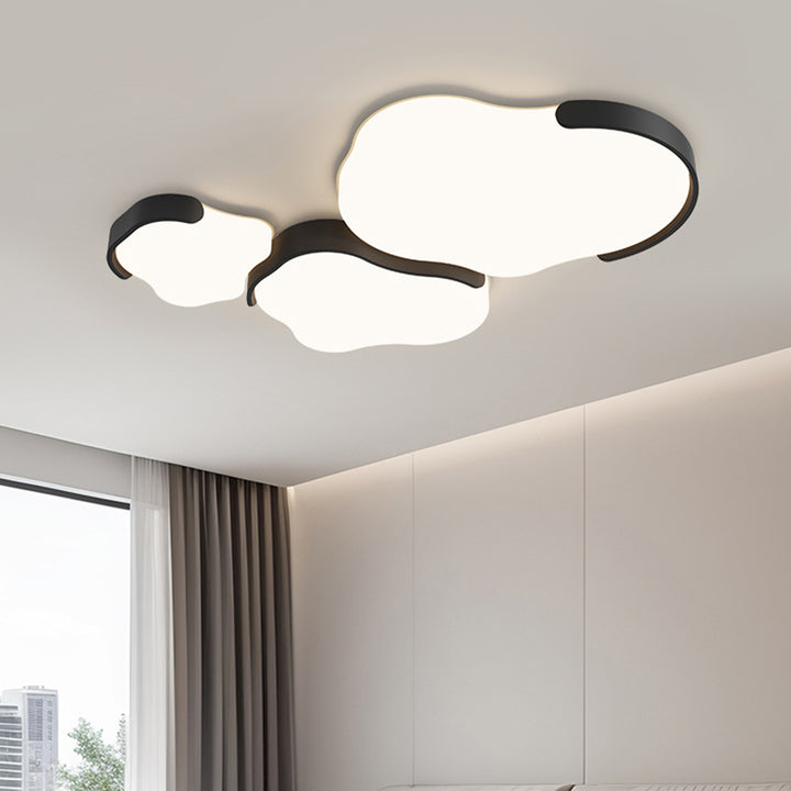 Minimalistische LED-Deckenleuchte in Wolkenform – 3-teiliges Design aus Acryl und Eisen für das Schlafzimmer 