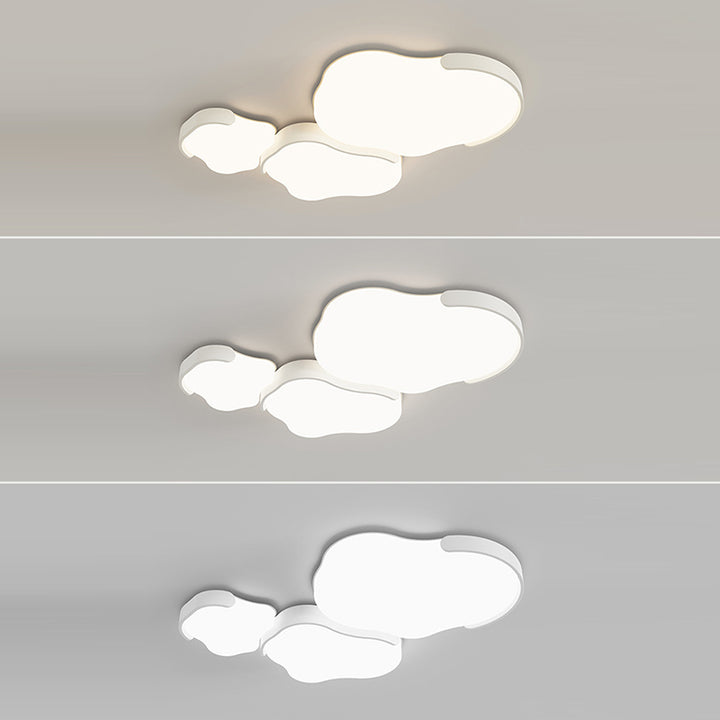 Minimalistische LED-Deckenleuchte in Wolkenform – 3-teiliges Design aus Acryl und Eisen für das Schlafzimmer 