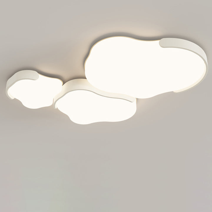 Minimalistische LED-Deckenleuchte in Wolkenform – 3-teiliges Design aus Acryl und Eisen für das Schlafzimmer 