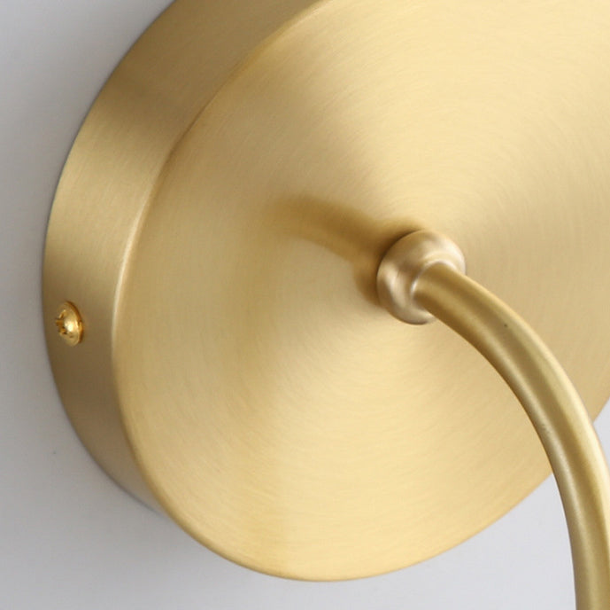 Modern Luxury Wall Sconce – 1/2 Light Copper &amp; Glass with Tapered Shade for Bedroom
