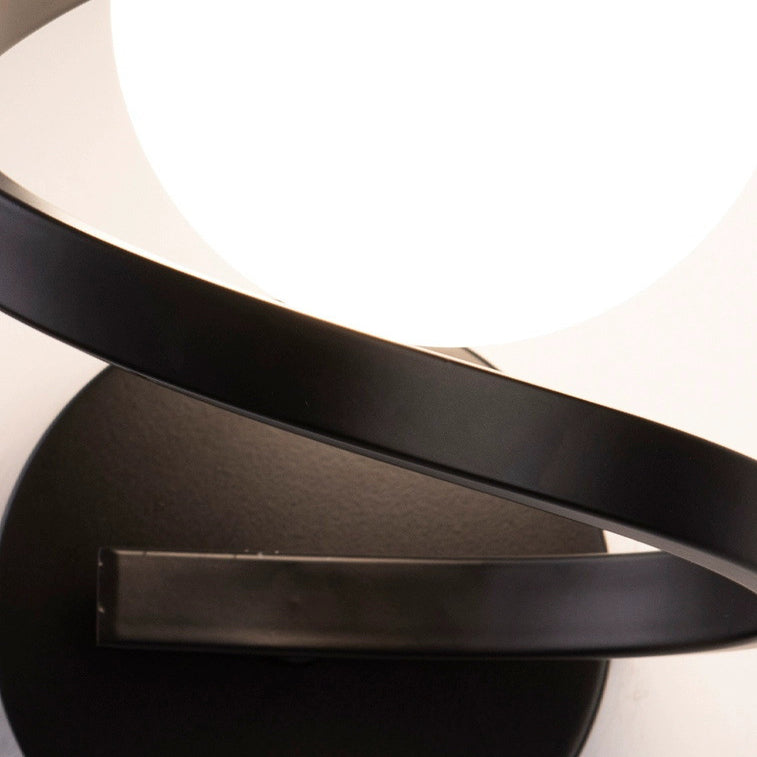 Applique Murale Simplicité Moderne – Lampe Sphérique en Fer et Verre à 1 Lumière pour Chambre 