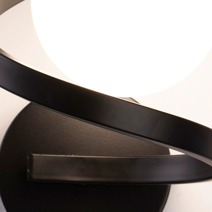 Applique Murale Simplicité Moderne – Lampe Sphérique en Fer et Verre à 1 Lumière pour Chambre 